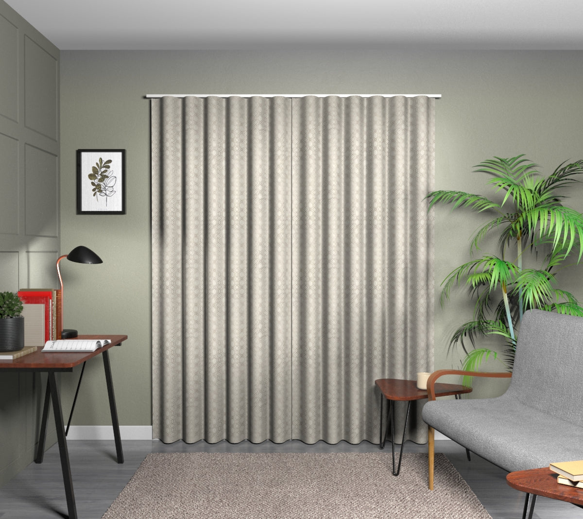 Othello Pewter Wave Curtain