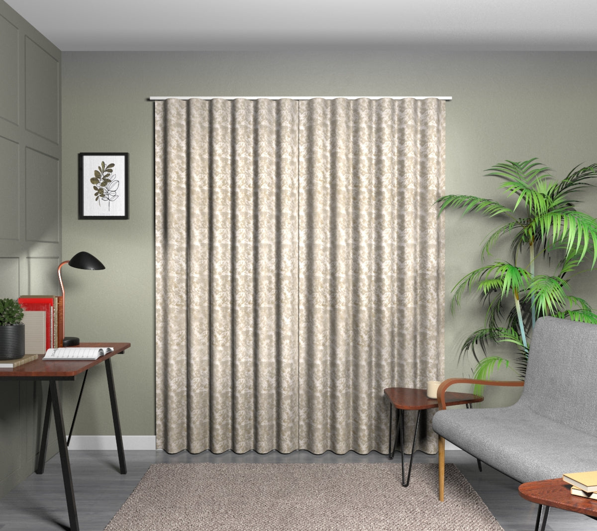 Moondust Parchment Wave Curtain