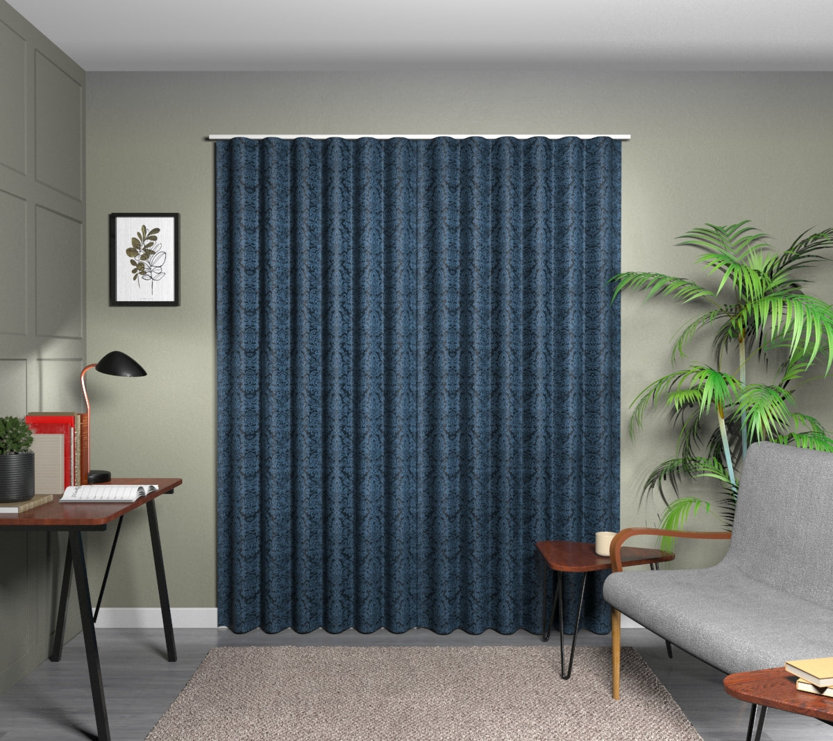 Hartfield Sapphire Wave Curtain