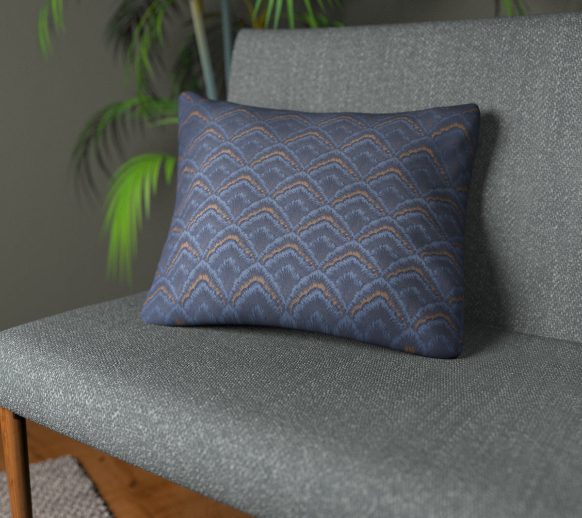 Assam Indigo Plain Cushion