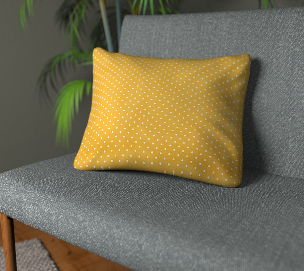 Full Stop Mustard Plain Cushion