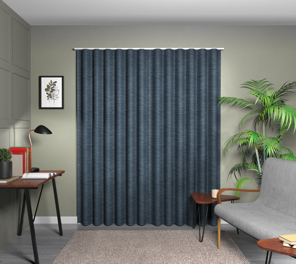 Logan Denim Wave Curtain