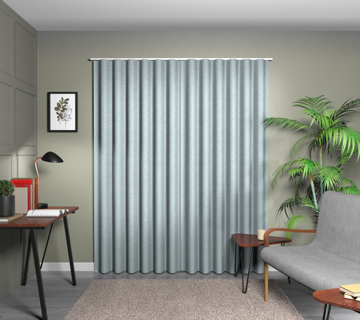 Logan Azul Wave Curtain