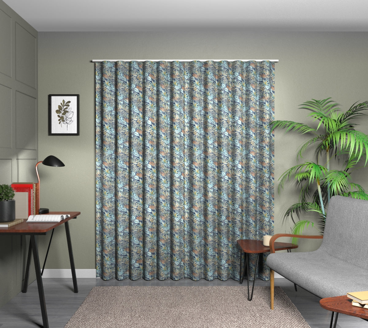 Paloma Azure Wave Curtain