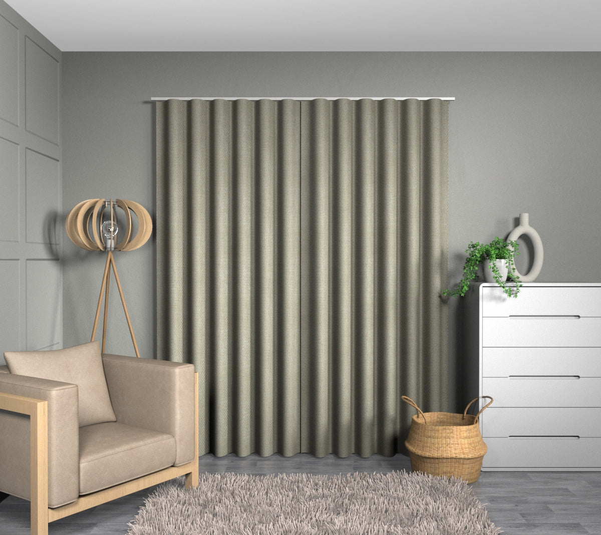 Alvana Fern Wave Curtain