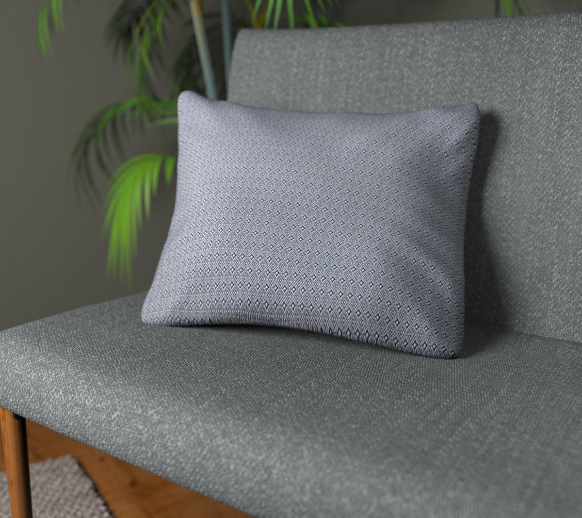 Aztec Indigo Plain Cushion