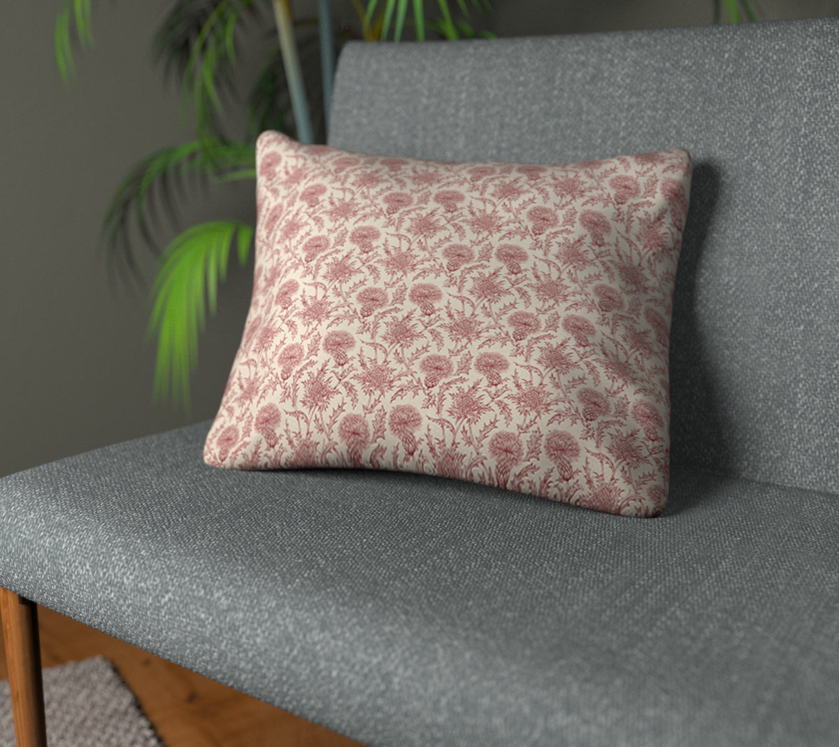Carlina Garnet Plain Cushion