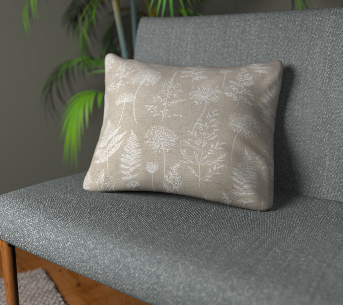 Chervil Clay Plain Cushion