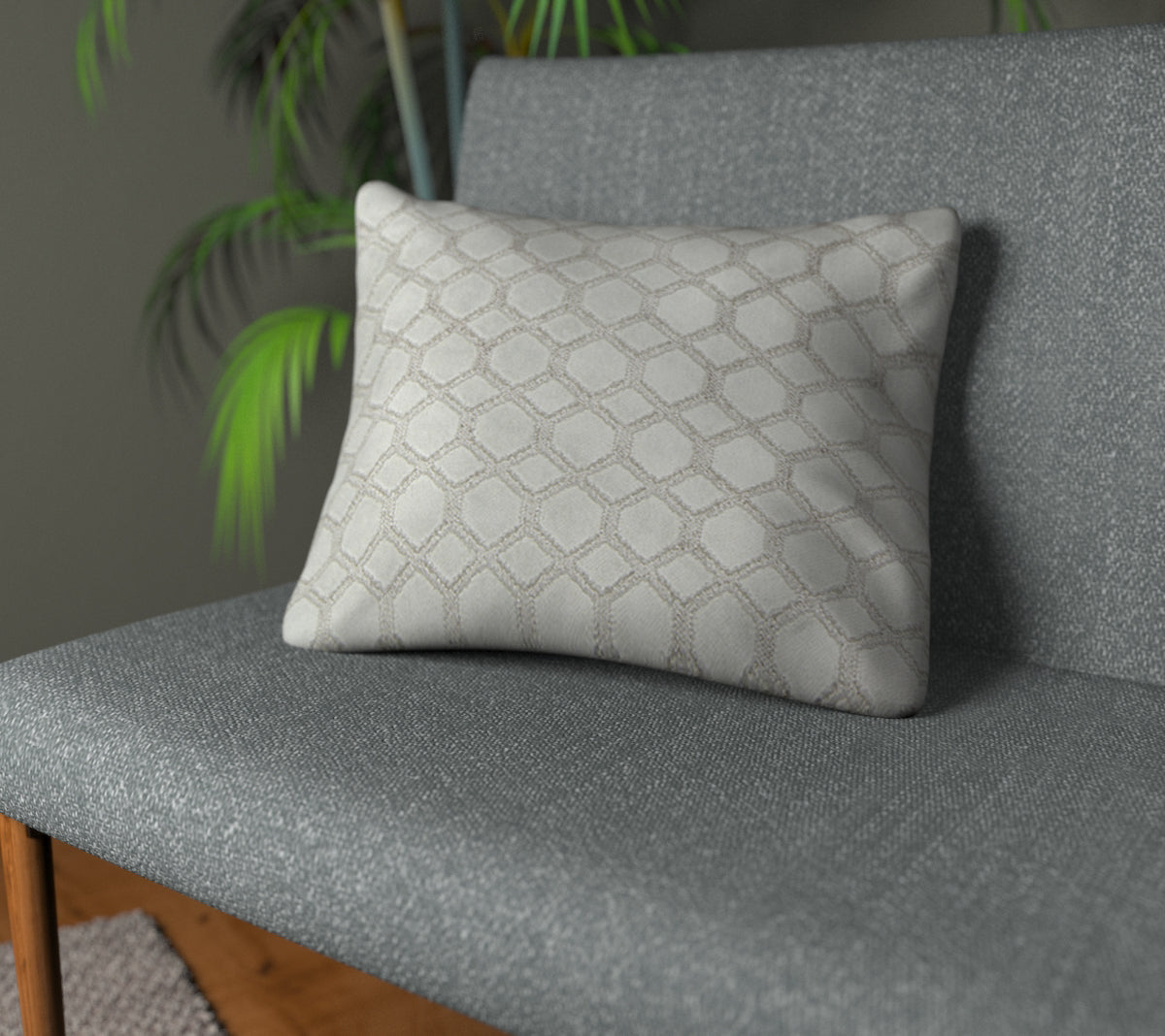 Dara Platinum Plain Cushion