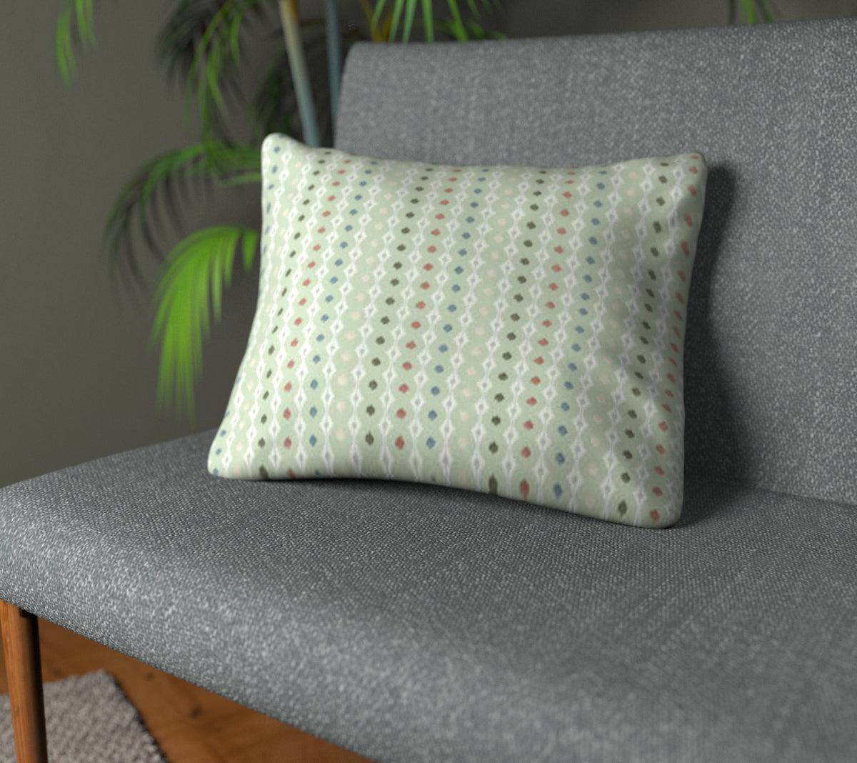 Mossi Sage Plain Cushion