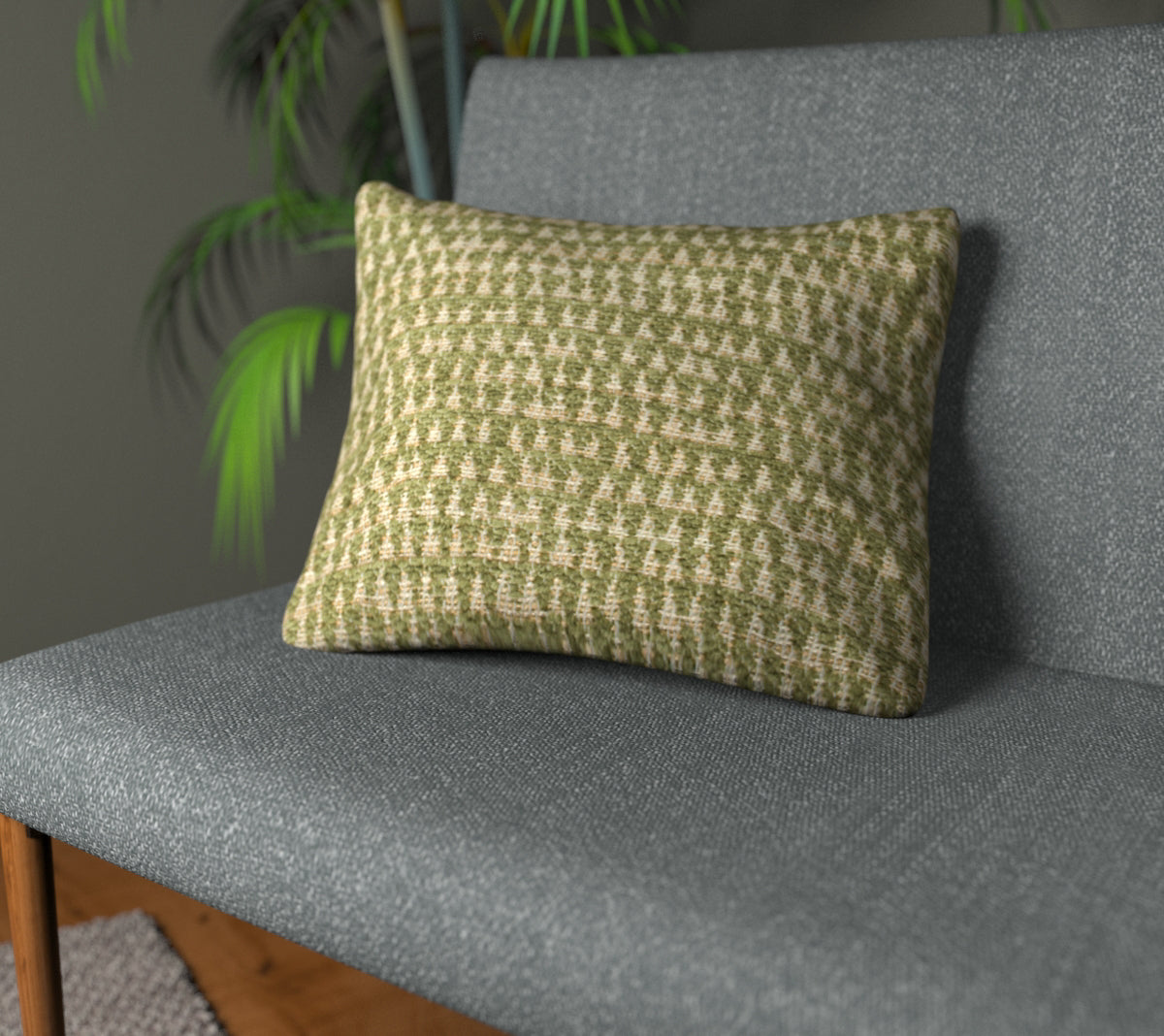Merrington Olive Plain Cushion