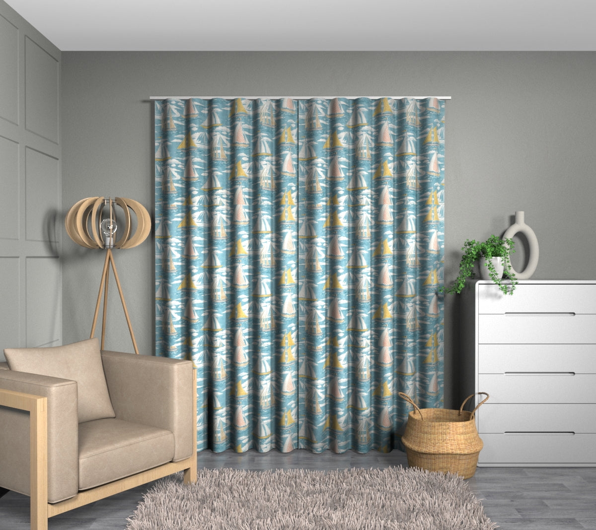 Sailor Pacific Wave Curtain