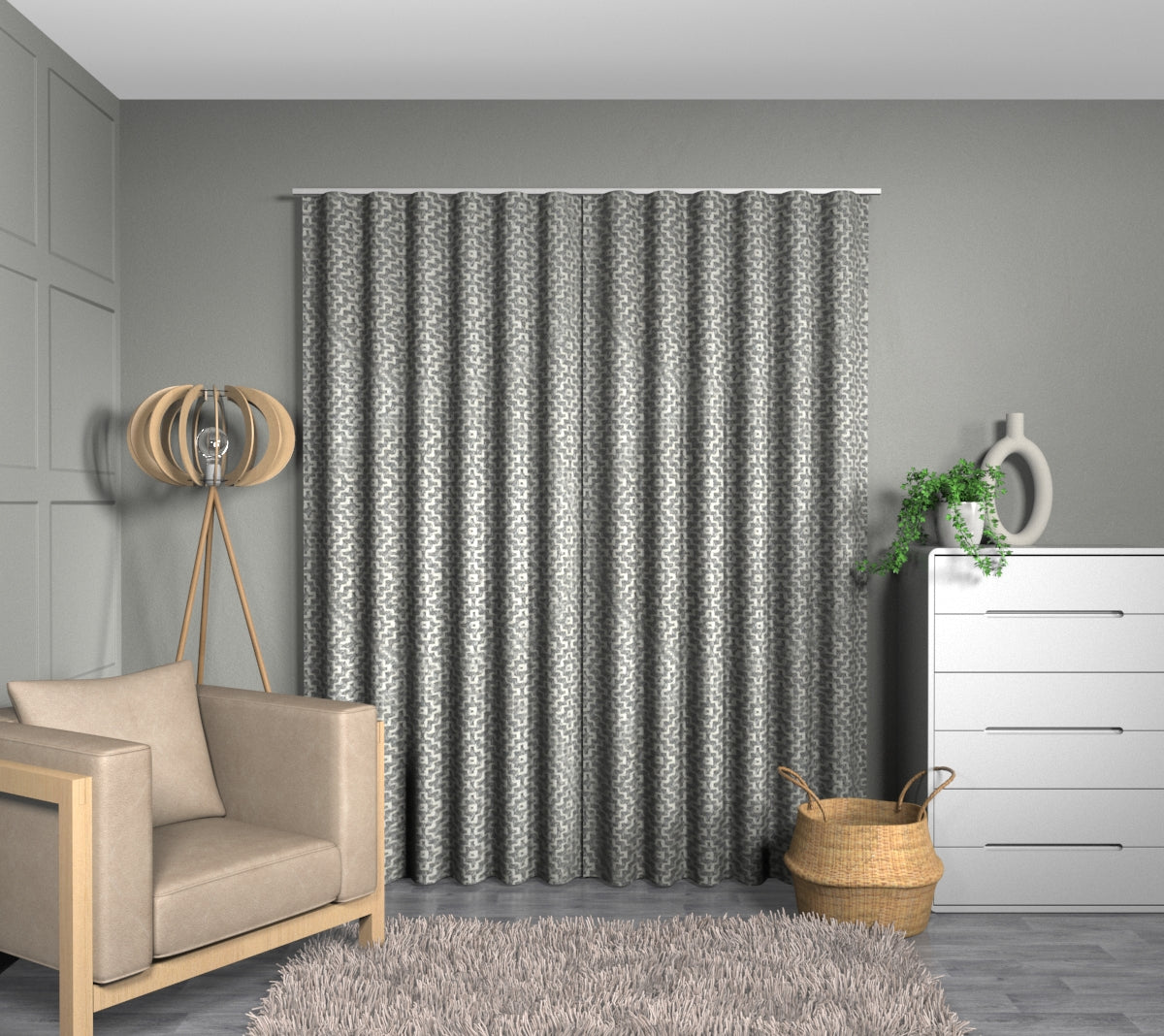 Linden Dove Wave Curtain