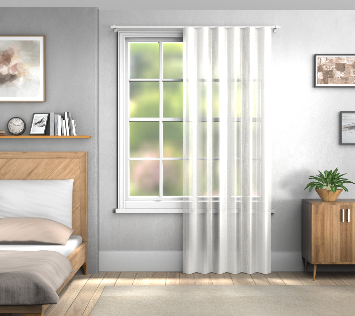 Delis Dove Grey Wave Curtain