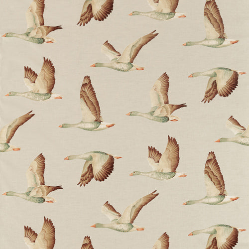 Elysian Geese Briarwood/Linen Fabric Sample