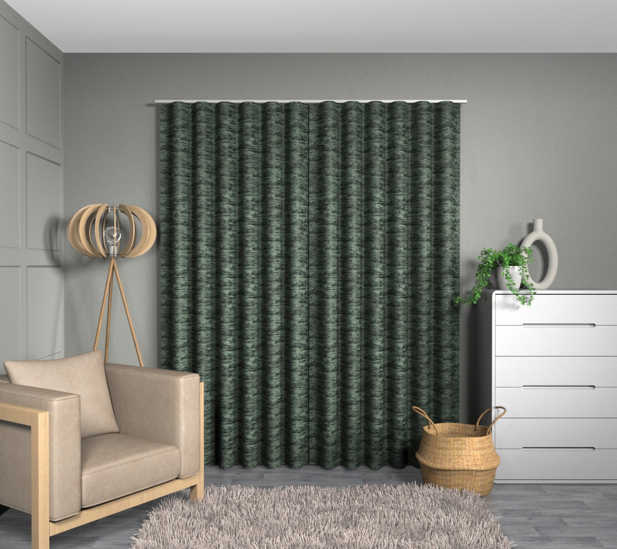 Ellary Juniper Wave Curtain