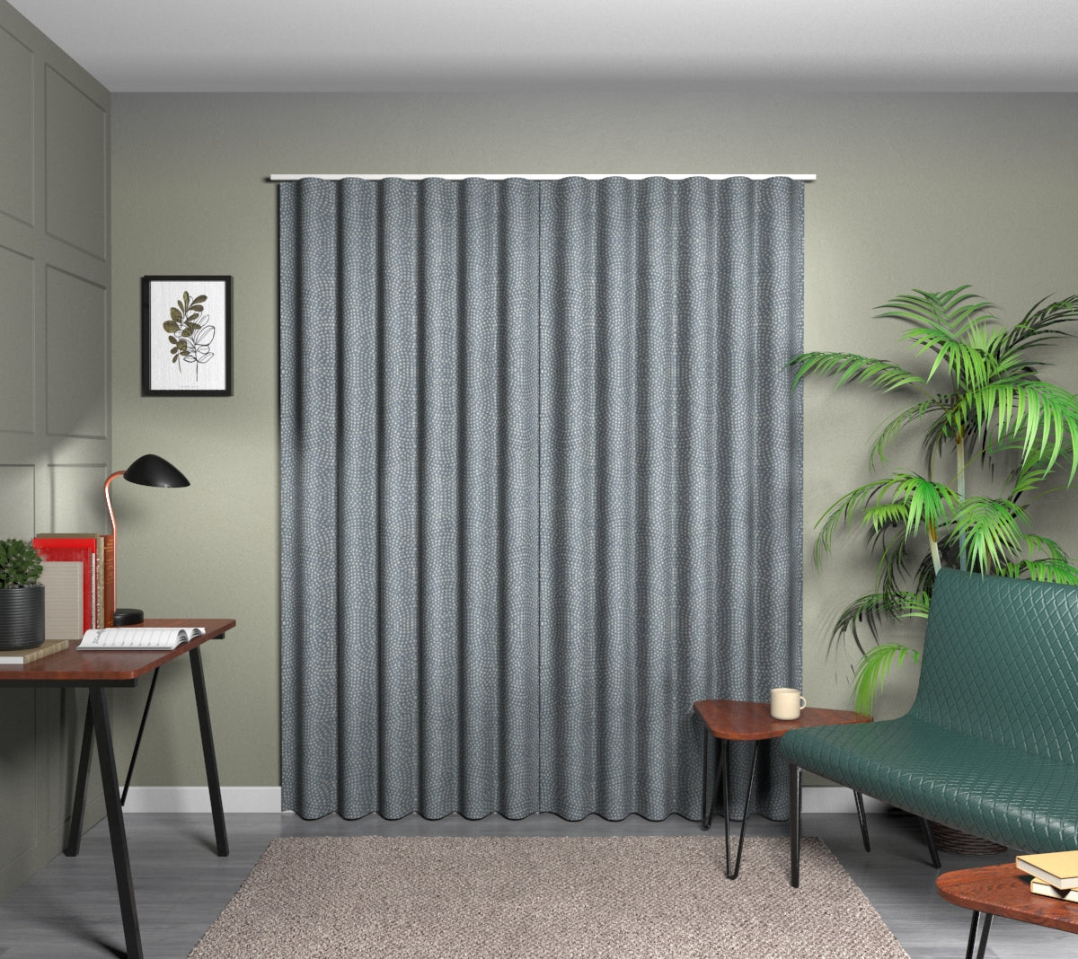 Nebula Charcoal Wave Curtain