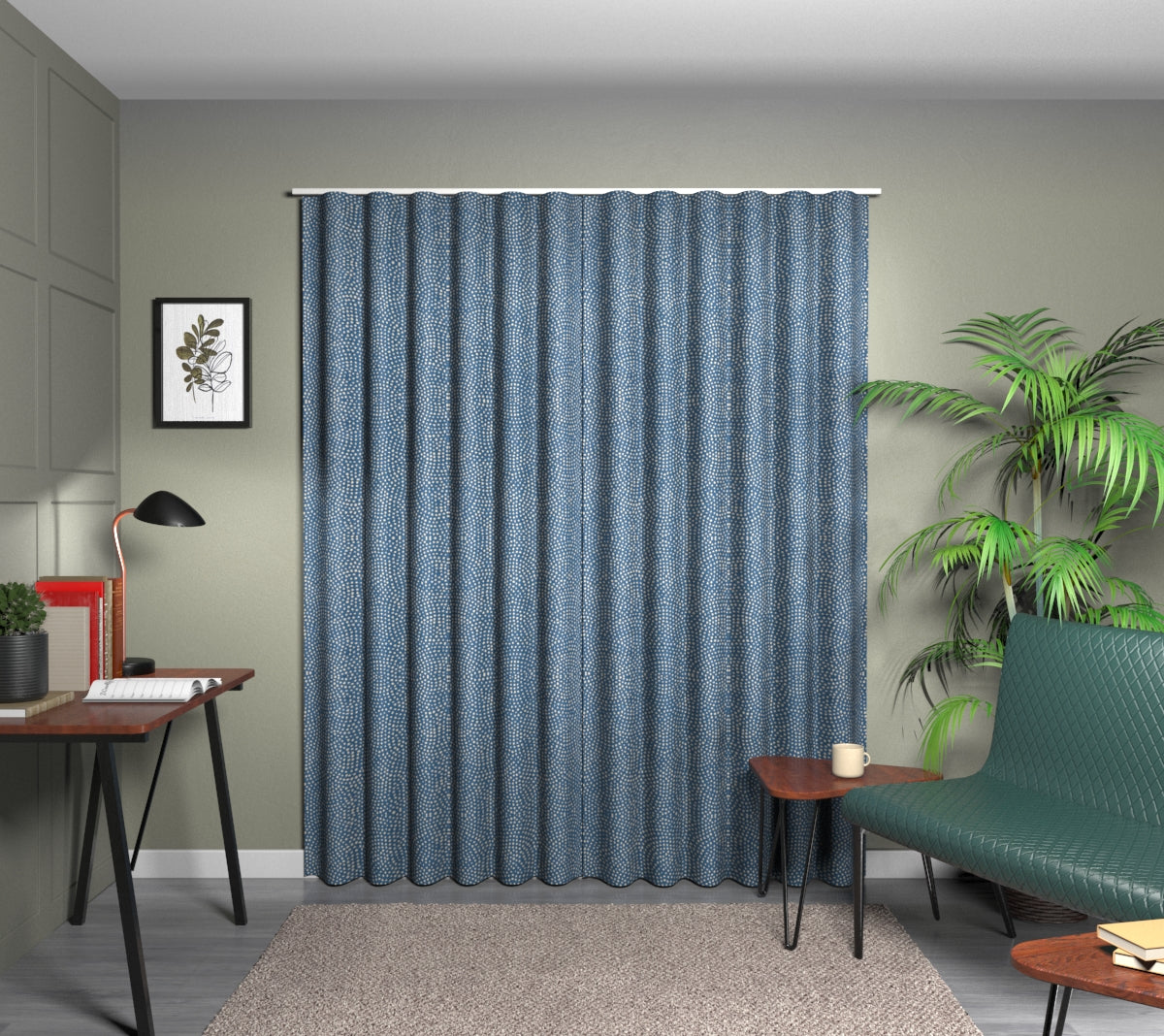Nebula Denim Wave Curtain