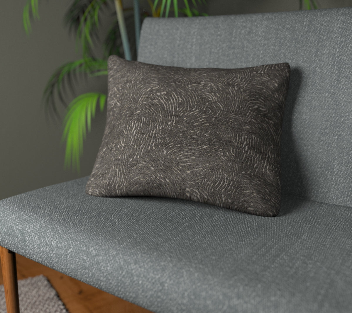 Levante Charcoal Plain Cushion