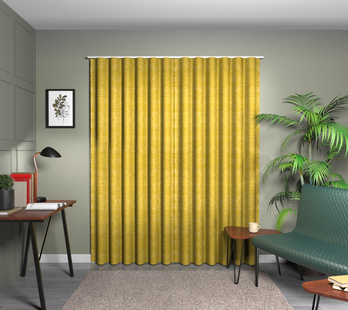 Levante Chartreuse Wave Curtain