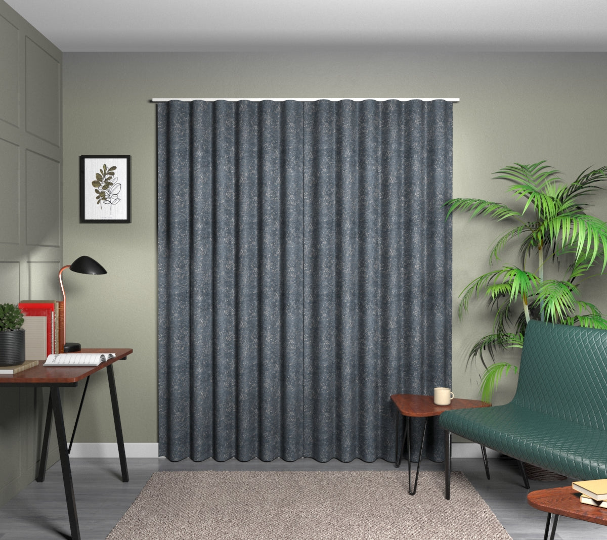 Levante Denim Wave Curtain