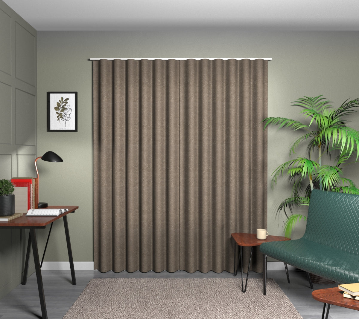 Levante Taupe Wave Curtain