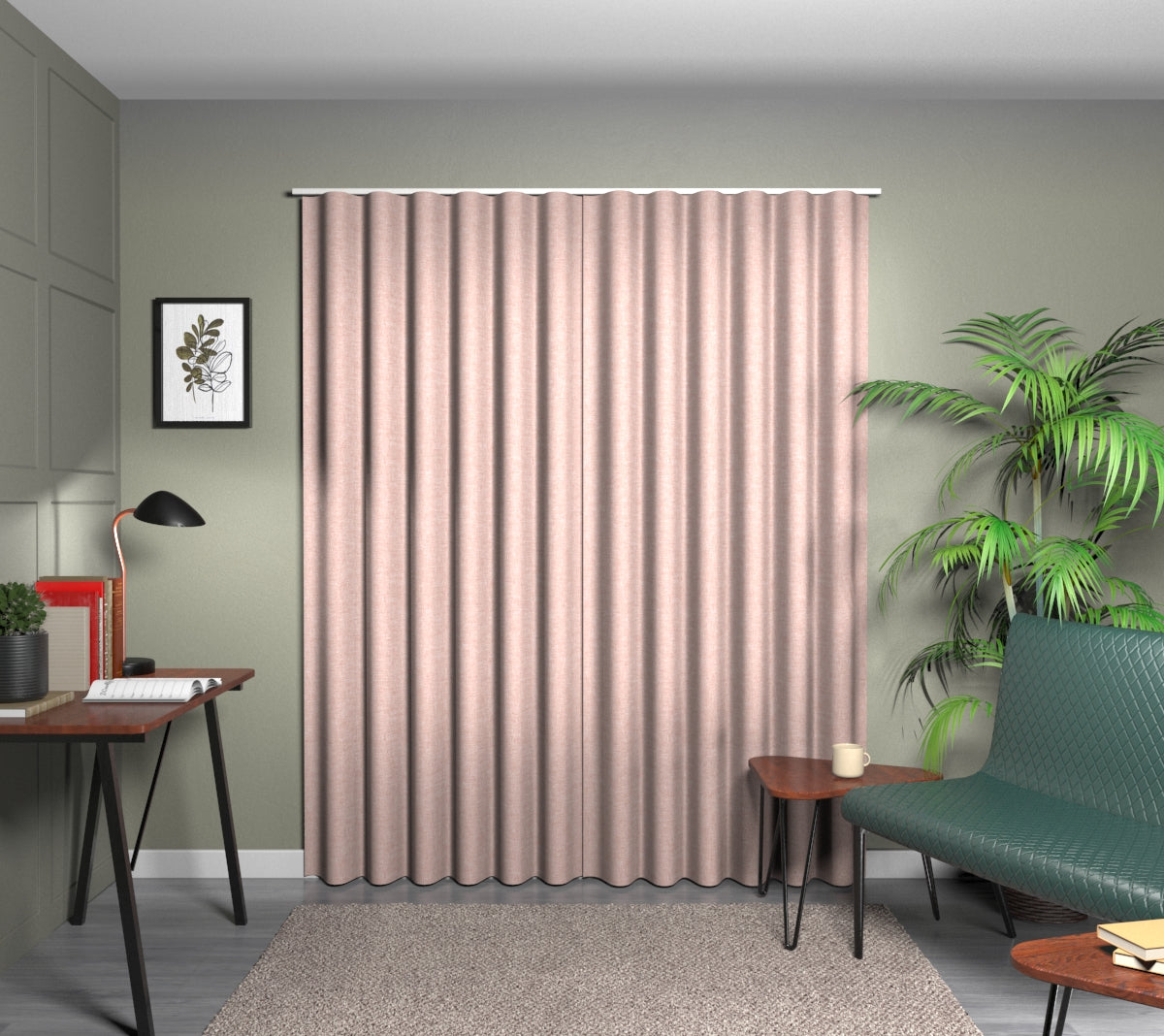 Kelso Blush Wave Curtain