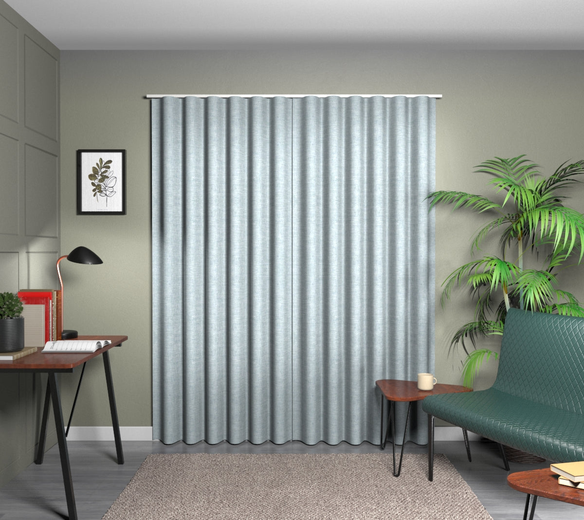 Kelso Mint Wave Curtain