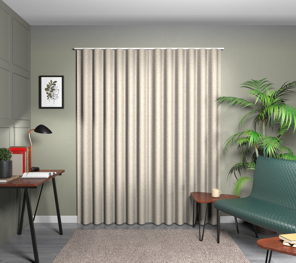 Kelso Oatmeal Wave Curtain