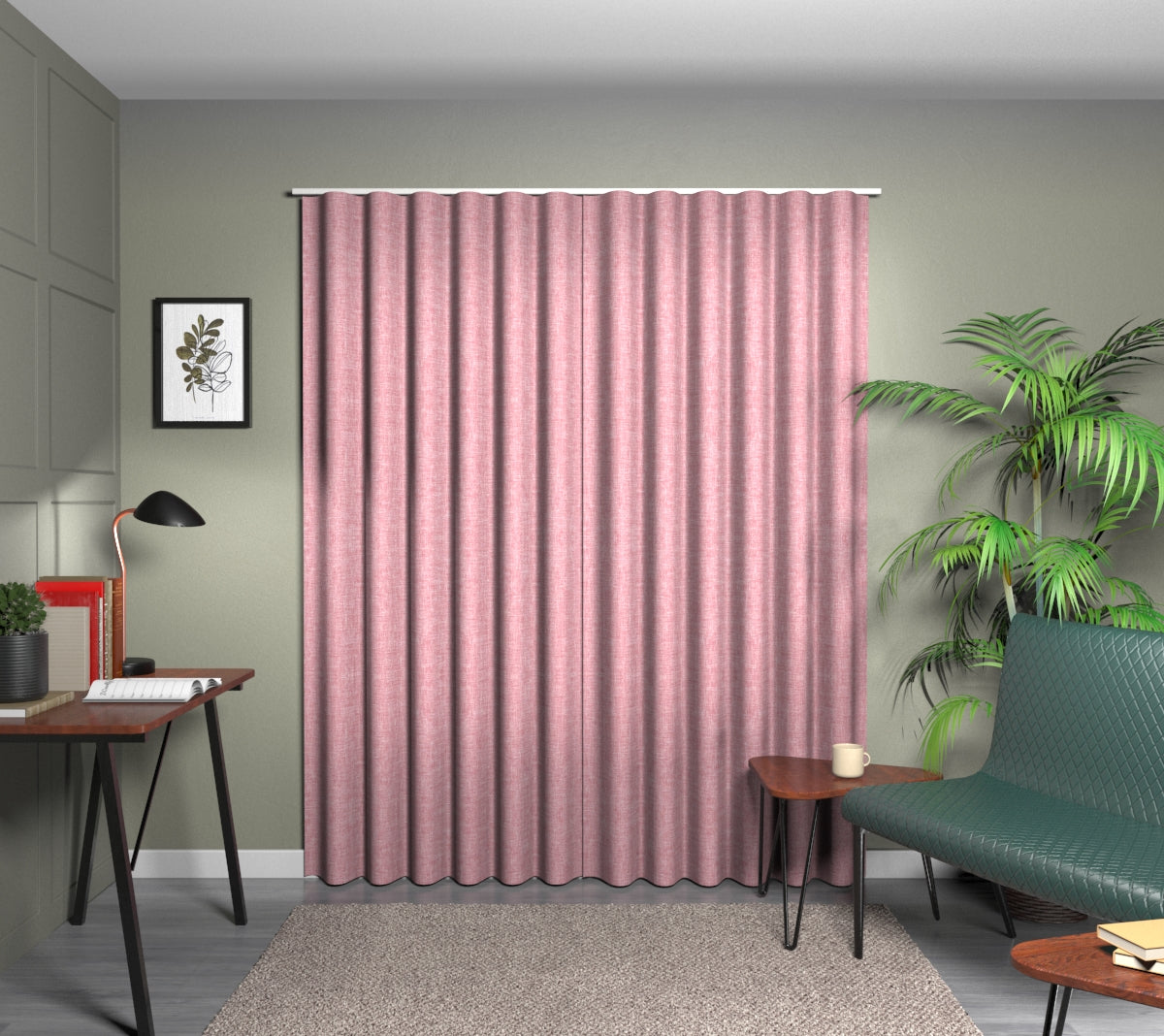 Kelso Raspberry Wave Curtain