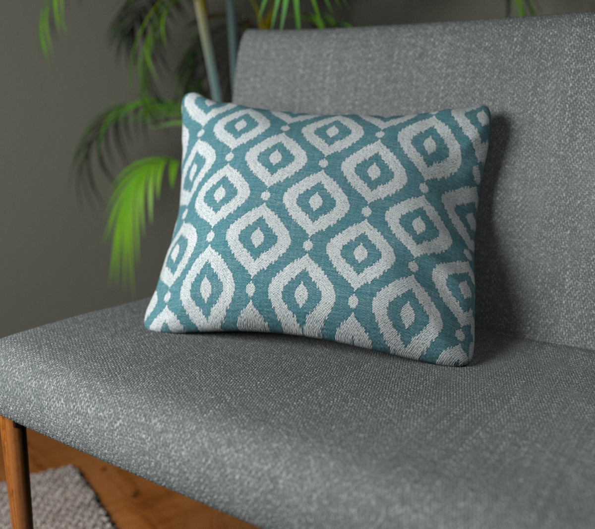 Soraya Teal Plain Cushion