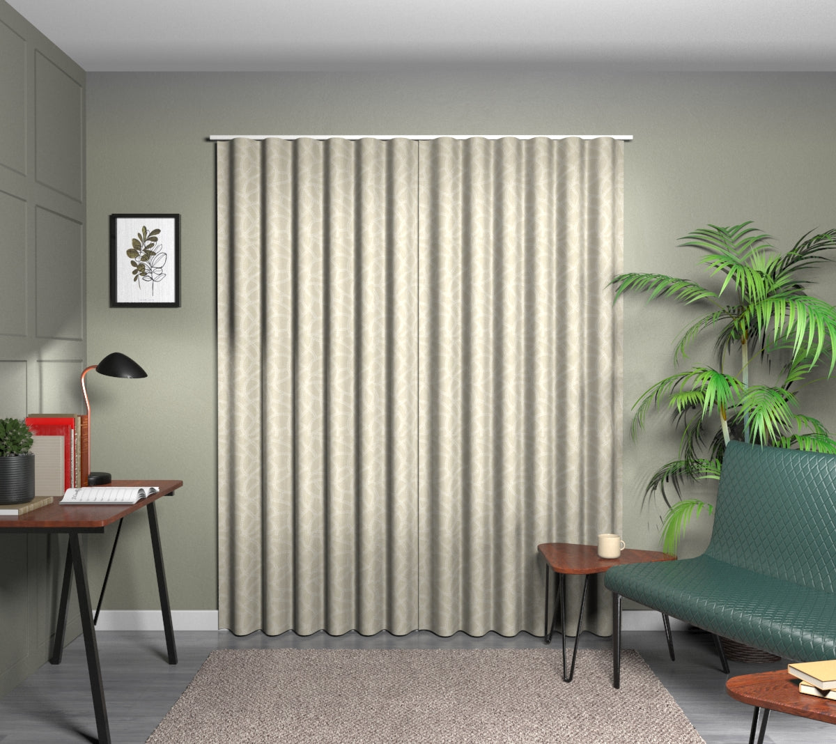 Panache Linen Wave Curtain
