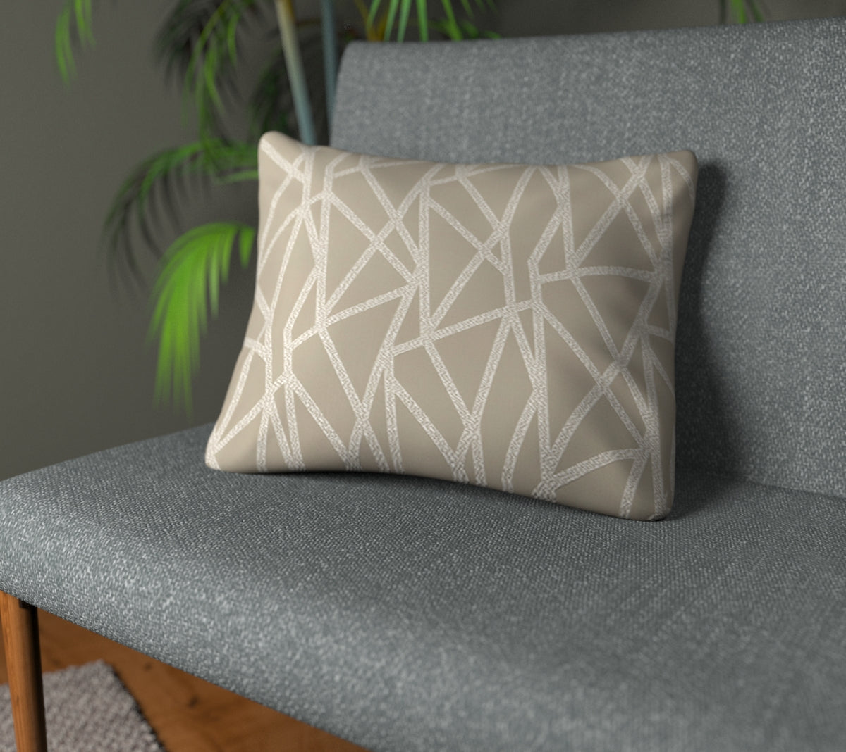 Geomo Taupe Plain Cushion