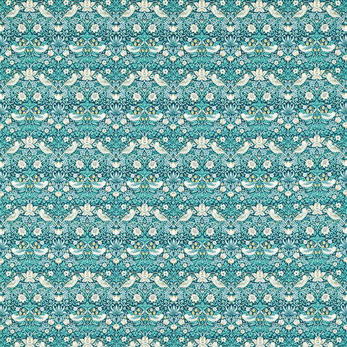 Strawberry Thief Teal Fabric Sample