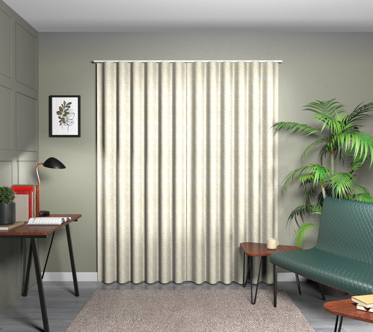 Willow Boughs Linen Wave Curtain