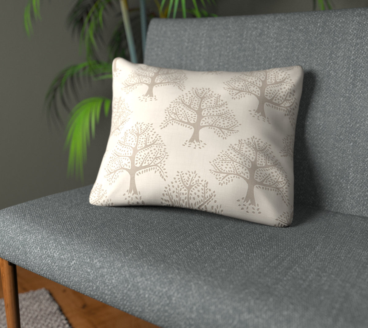 Great Oak Taupe Plain Cushion