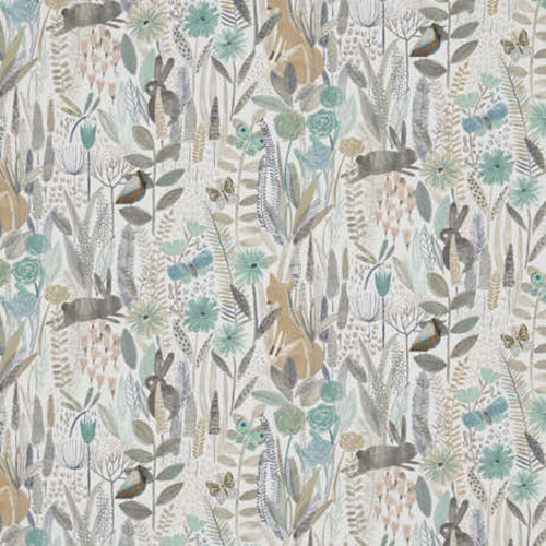 Hide And Seek Linen/Duck Egg/Stone Fabric Sample