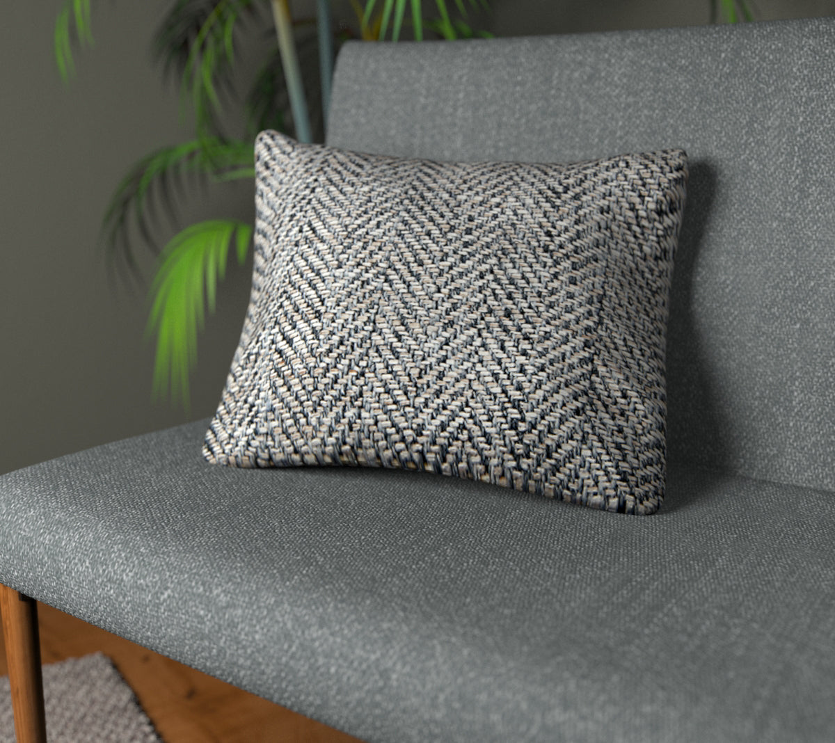 Jacob Charcoal Plain Cushion