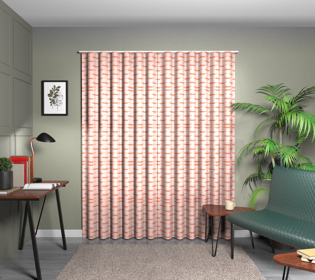 Midi Fox Milkshake/Rose Wave Curtain