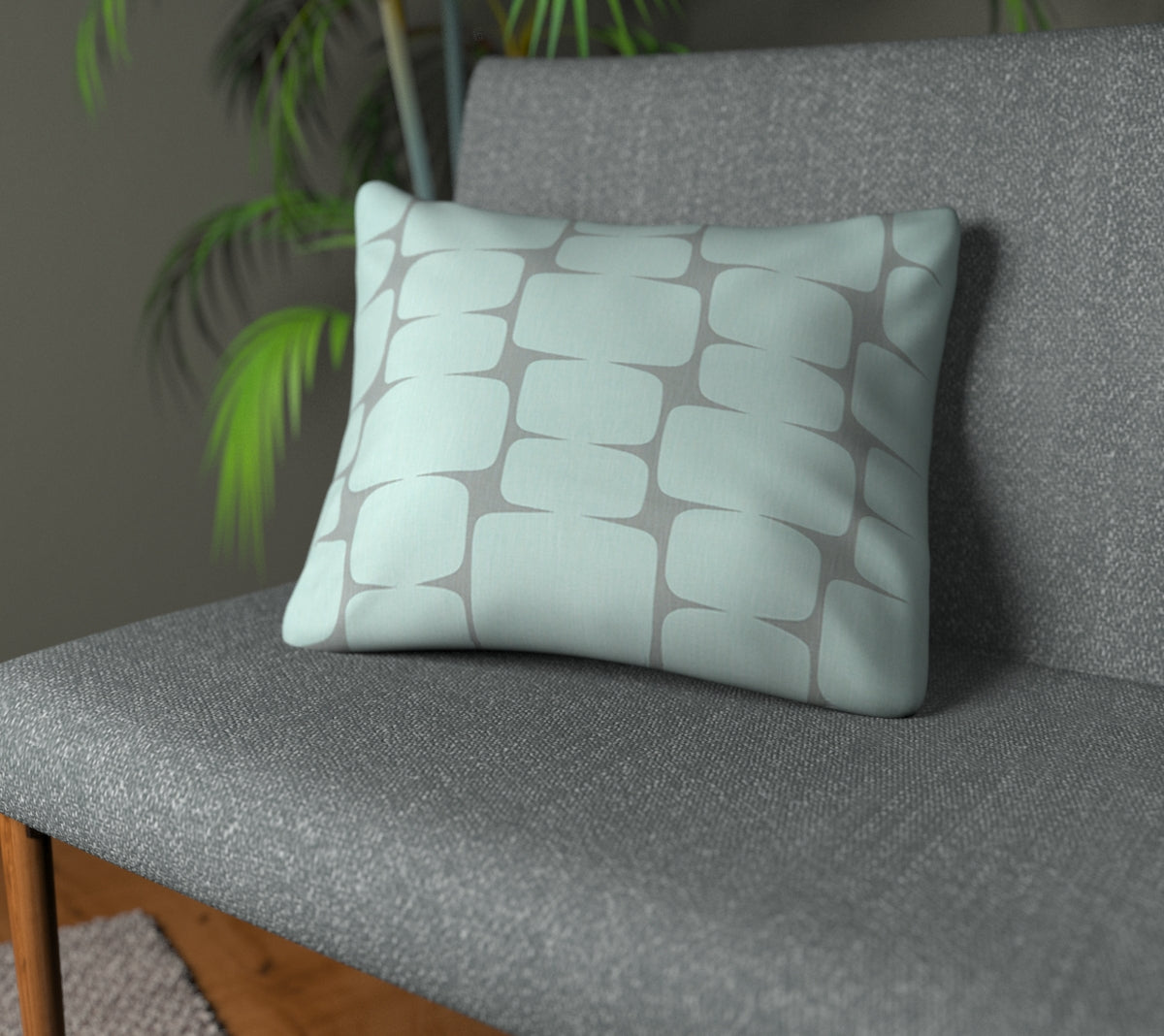 Lohko Mist/Graphite Plain Cushion