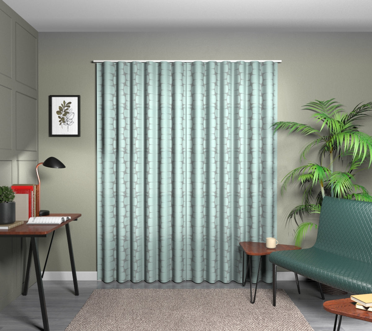 Lohko Mist/Graphite Wave Curtain