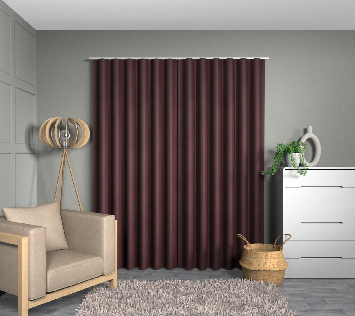 Pearl Dot Berry Wave Curtain