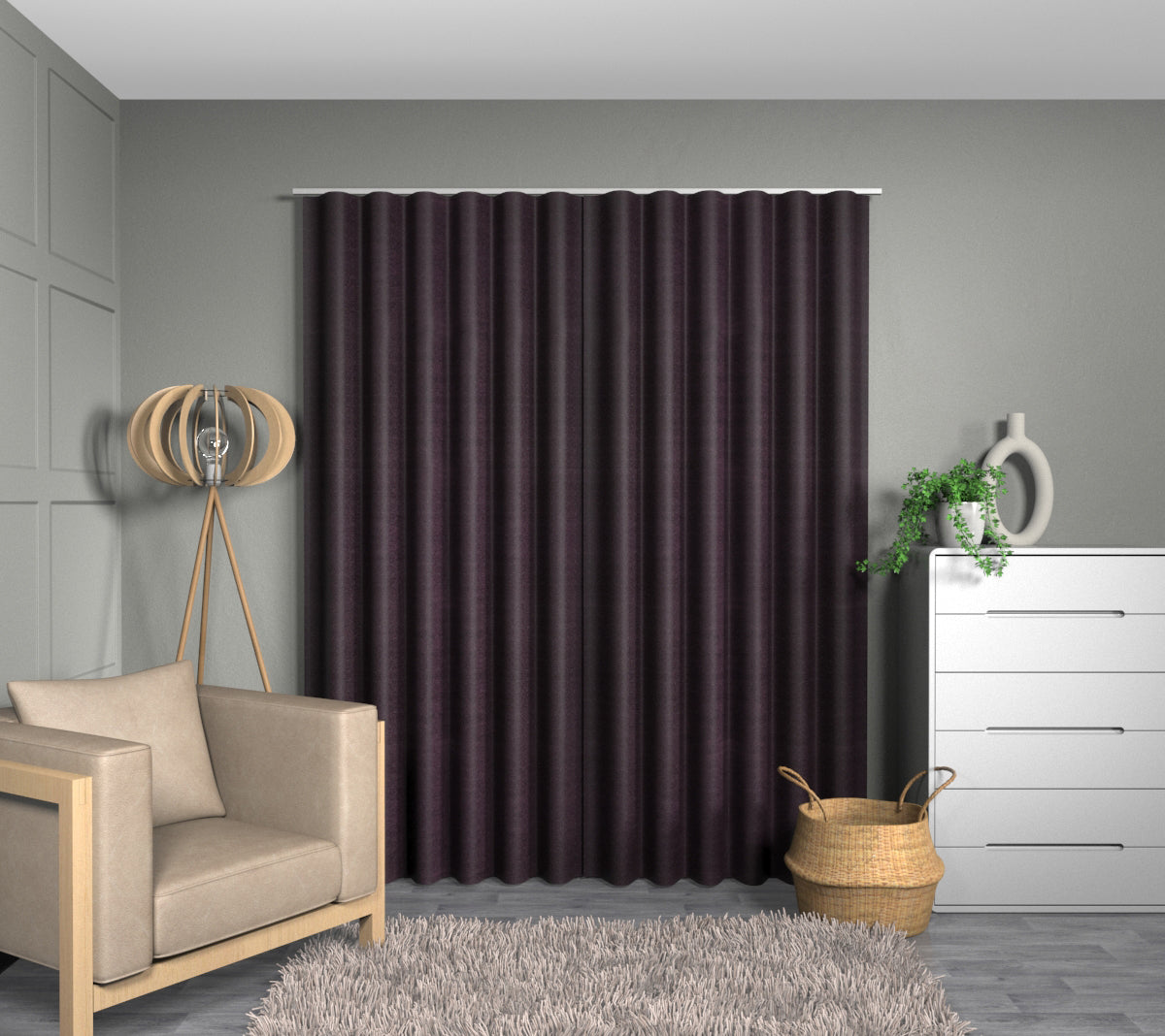 Quartz Mulberry Wave Curtain