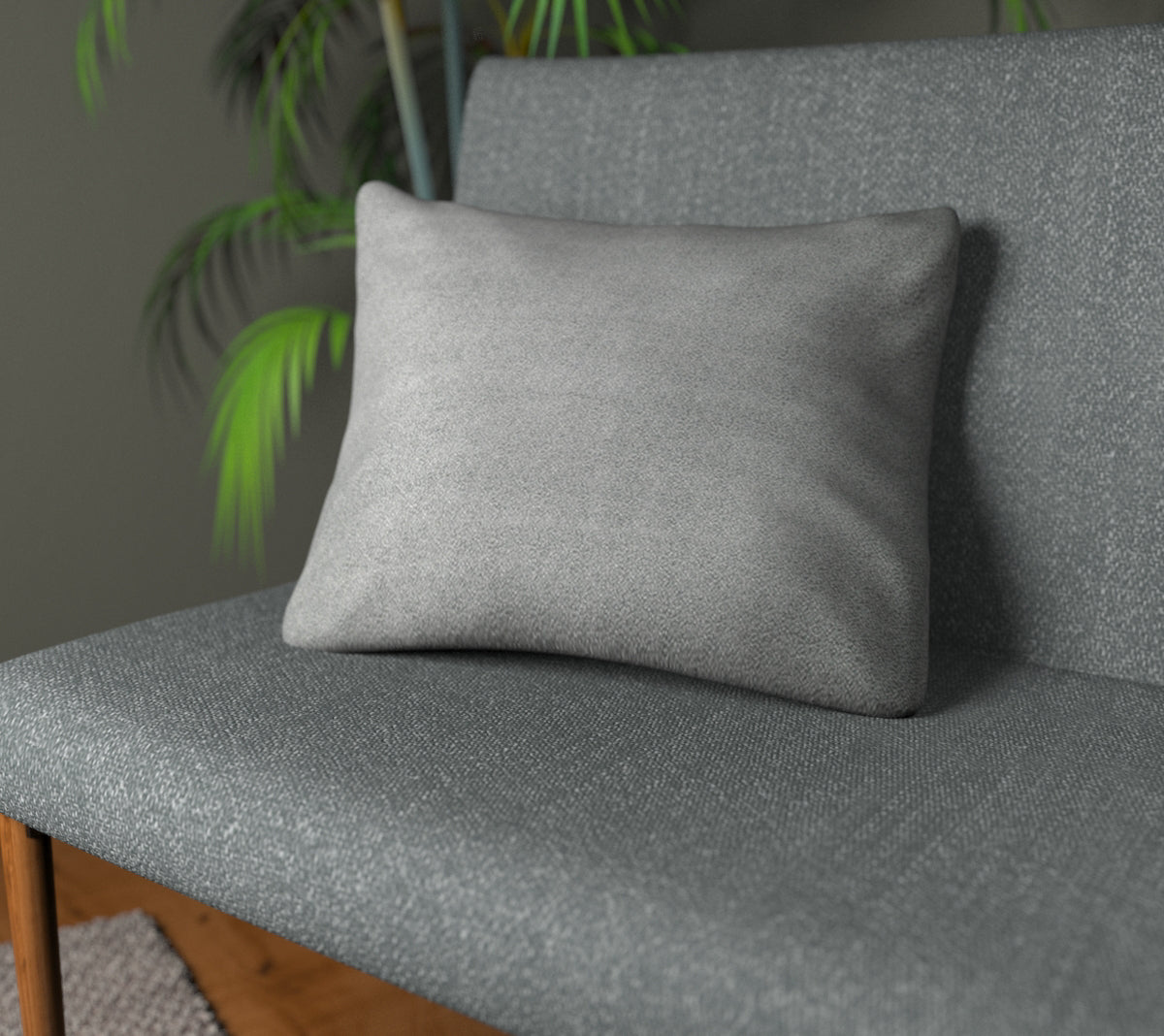 Quartz Silver Plain Cushion