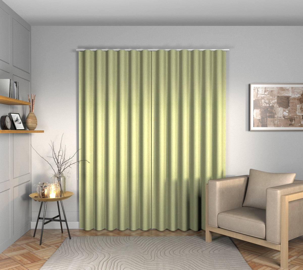 Ruskin Pistachio Wave Curtain