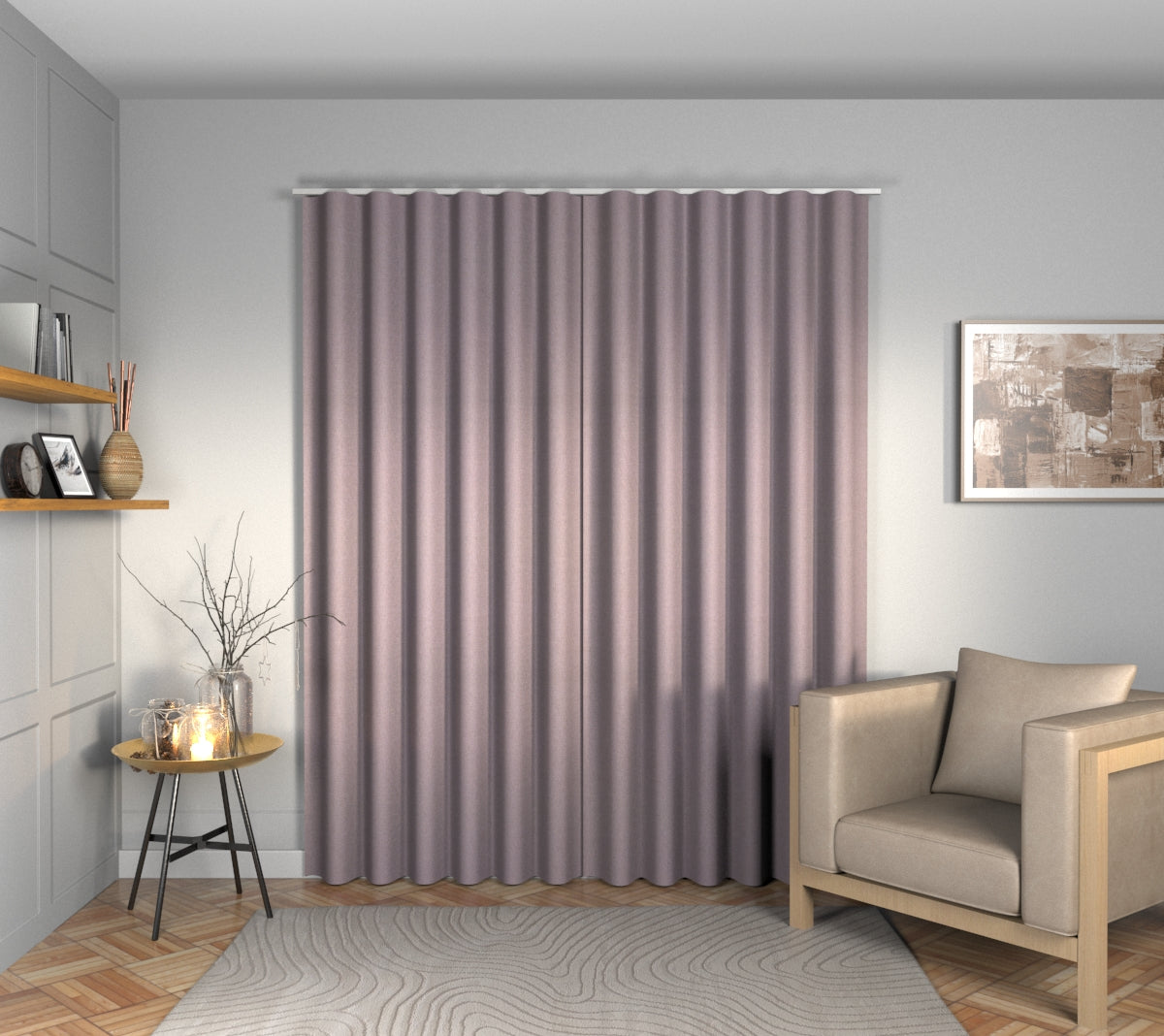 Ruskin Lavender Wave Curtain