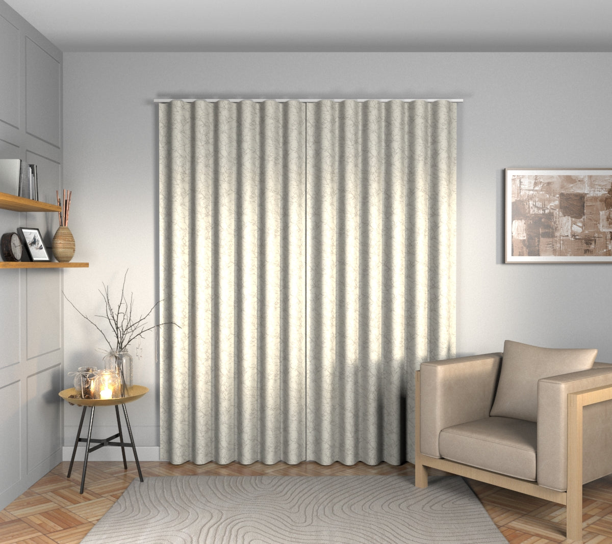 Acacia Oyster Wave Curtain