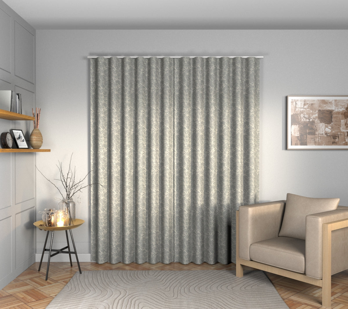 Acacia Pigeon Wave Curtain