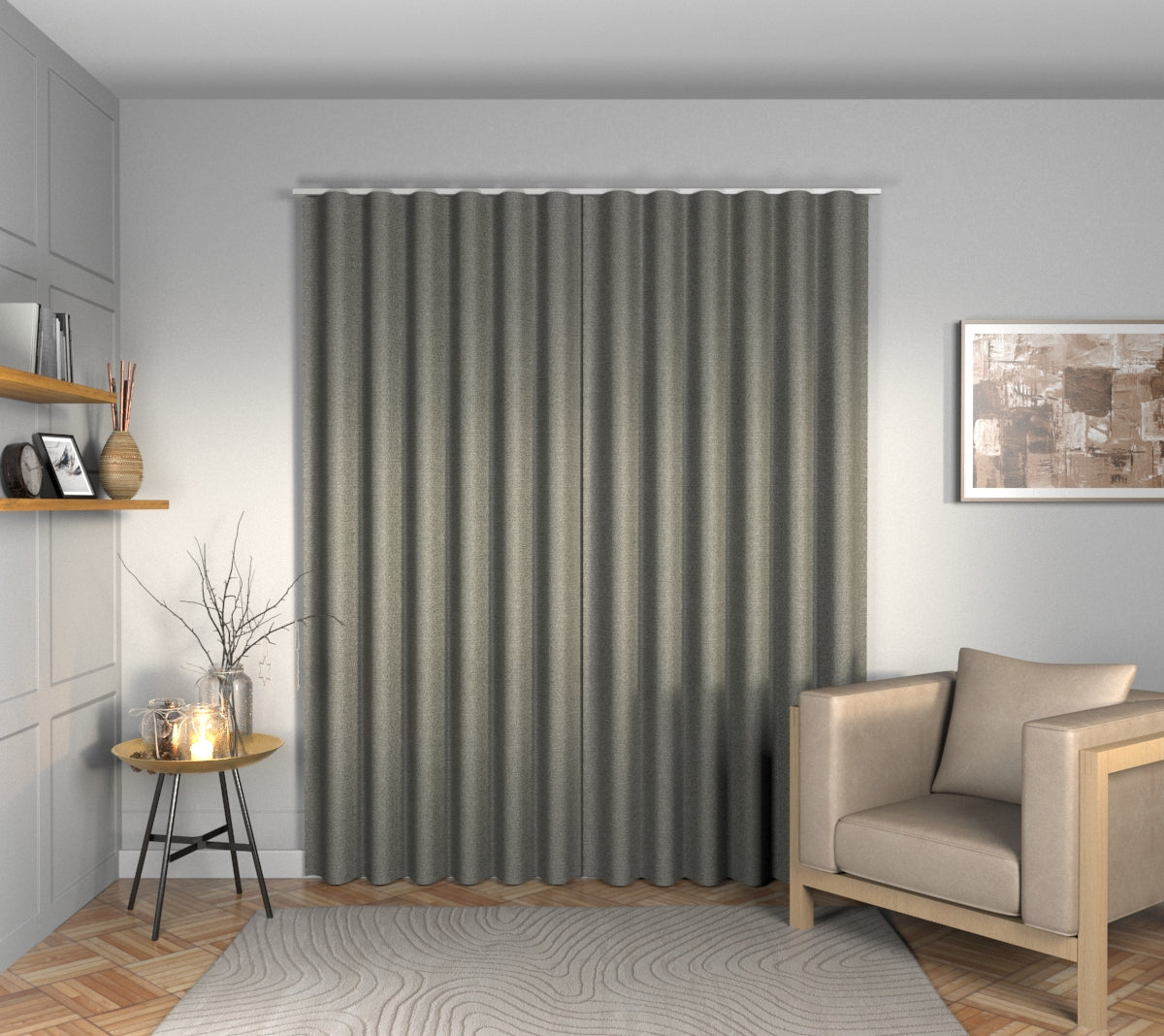 Olavi Moleskin Wave Curtain