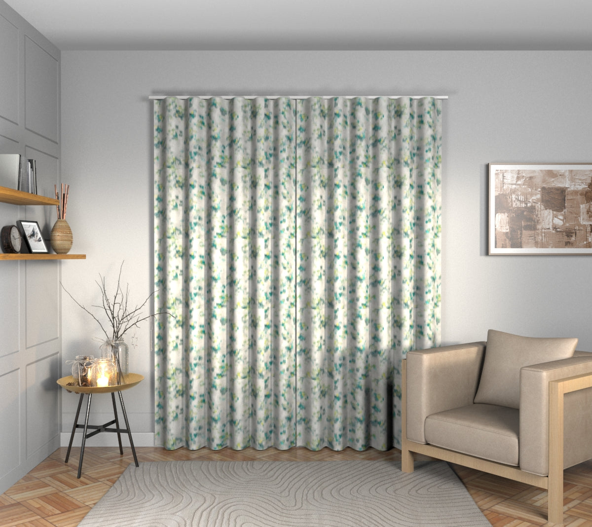 Wild Garden Jade Wave Curtain